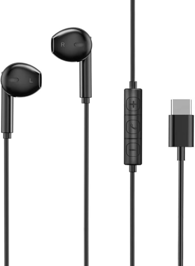 RAVPower RP-BH1006 Stereo Wired Earphone With Type-C Connector - Black
